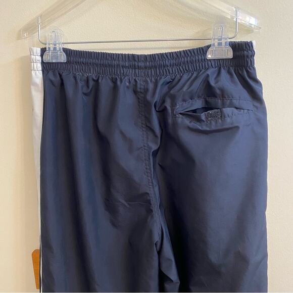 Nike Mens Navy White Stripes Nylon Zip Leg Y2K Athletic Track Pants Medium Retro - Picture 9 of 15
